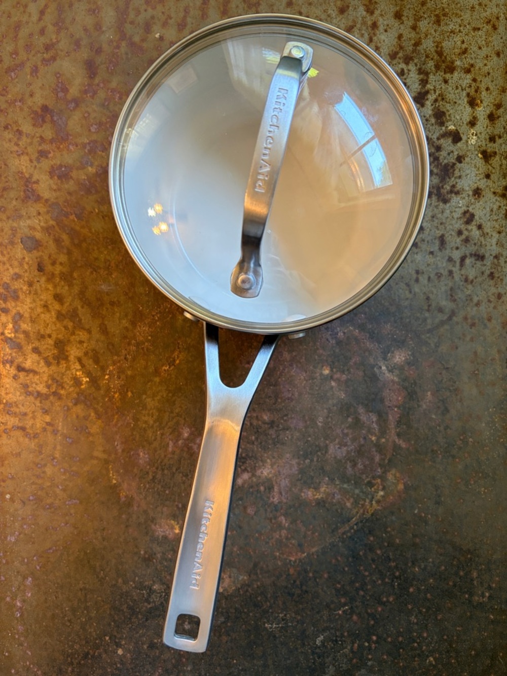 KitchenAid Ceramic Nonstick 1.5Qt Saucepan w/Stainless Steel Handle & Glass Lid